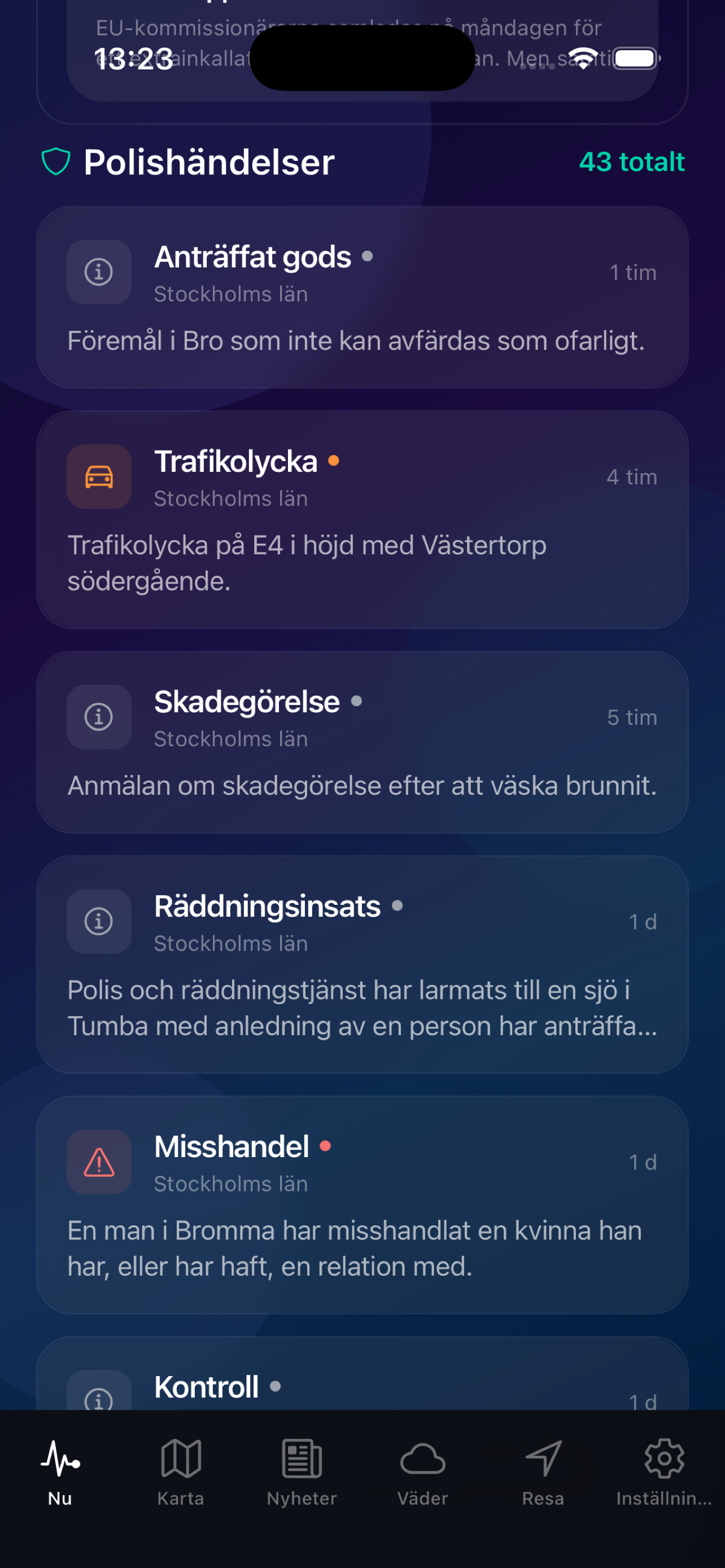 Dashboard nationellt