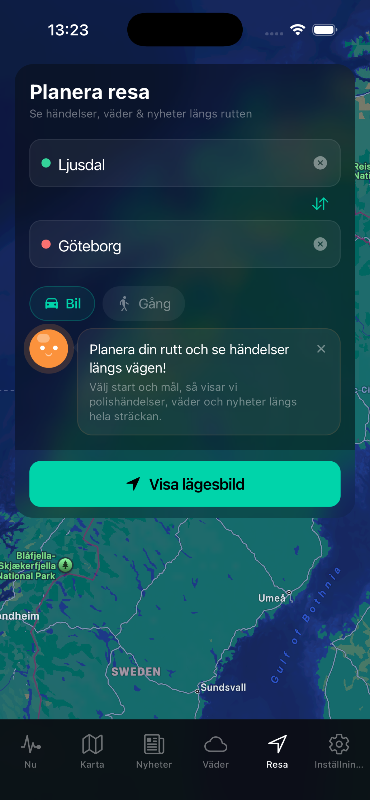 Resa sök